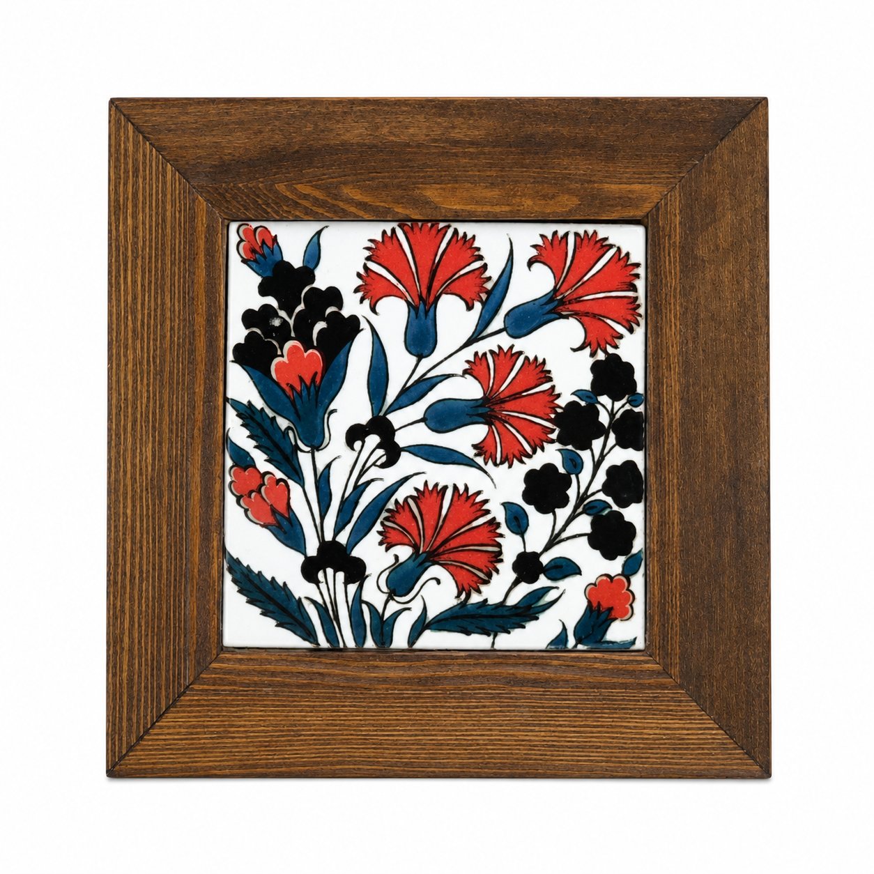 Ahşap Çerçeveli Dekoratif Seramik Tablo – Motif Koleksiyonu IV