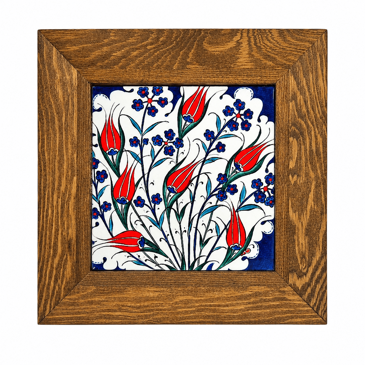 Ahşap Çerçeveli Dekoratif Seramik Tablo – Motif Koleksiyonu V