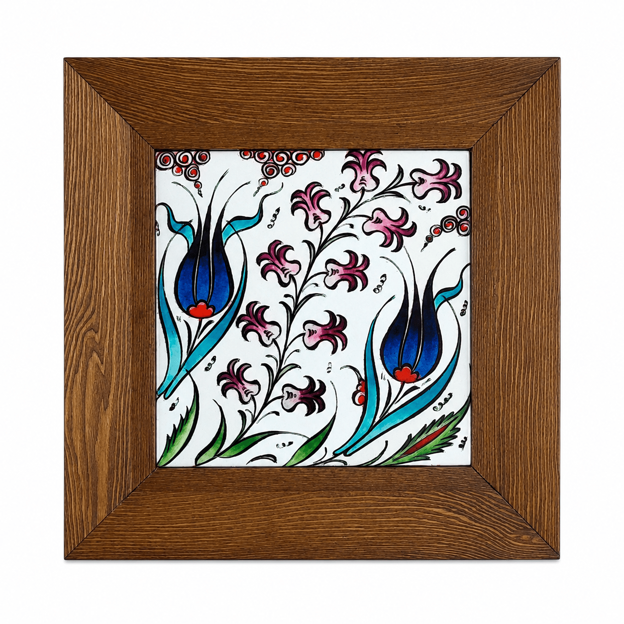 Ahşap Çerçeveli Dekoratif Seramik Tablo – Motif Koleksiyonu VI