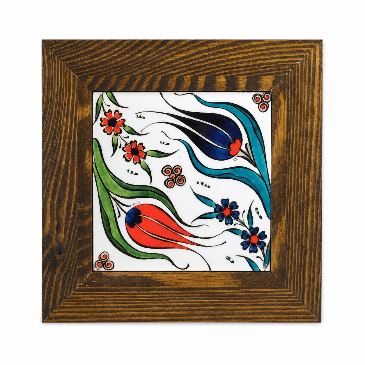 Ahşap Çerçeveli Dekoratif Seramik Tablo – Motif Koleksiyonu III
