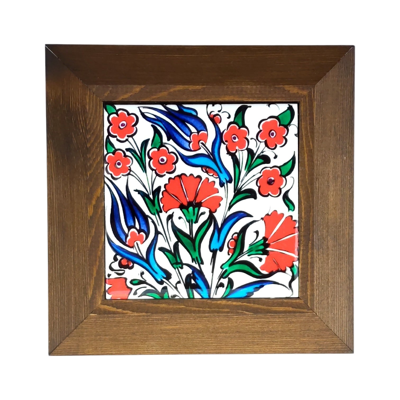 Ahşap Çerçeveli Dekoratif Seramik Tablo – Motif Koleksiyonu VI