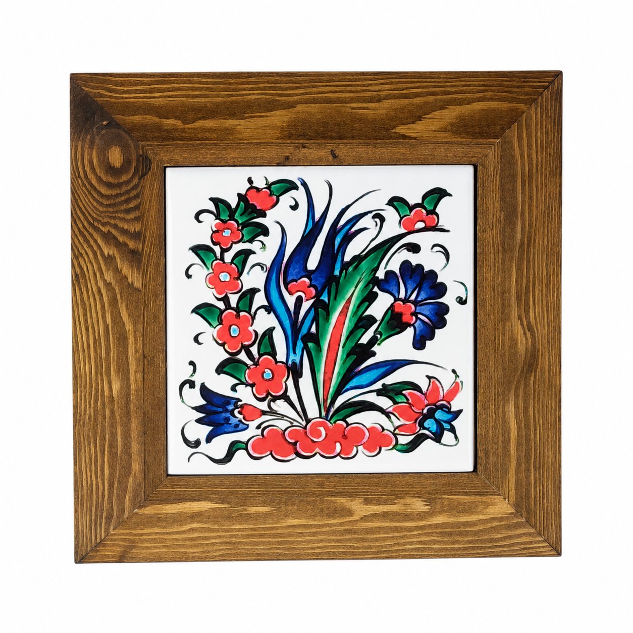 Ahşap Çerçeveli Dekoratif Seramik Tablo – Motif Koleksiyonu VII