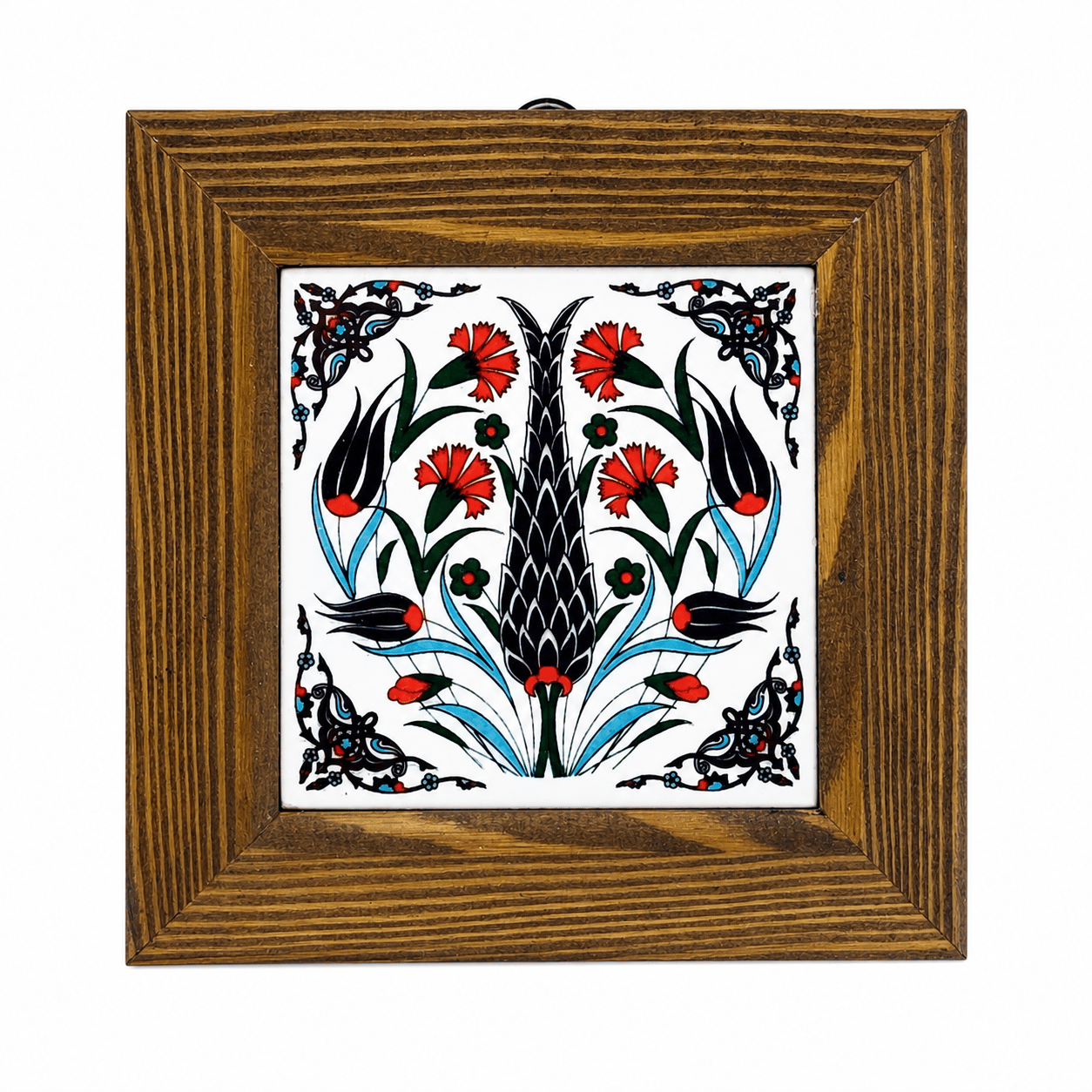 Ahşap Çerçeveli Dekoratif Seramik Tablo – Motif Koleksiyonu IV