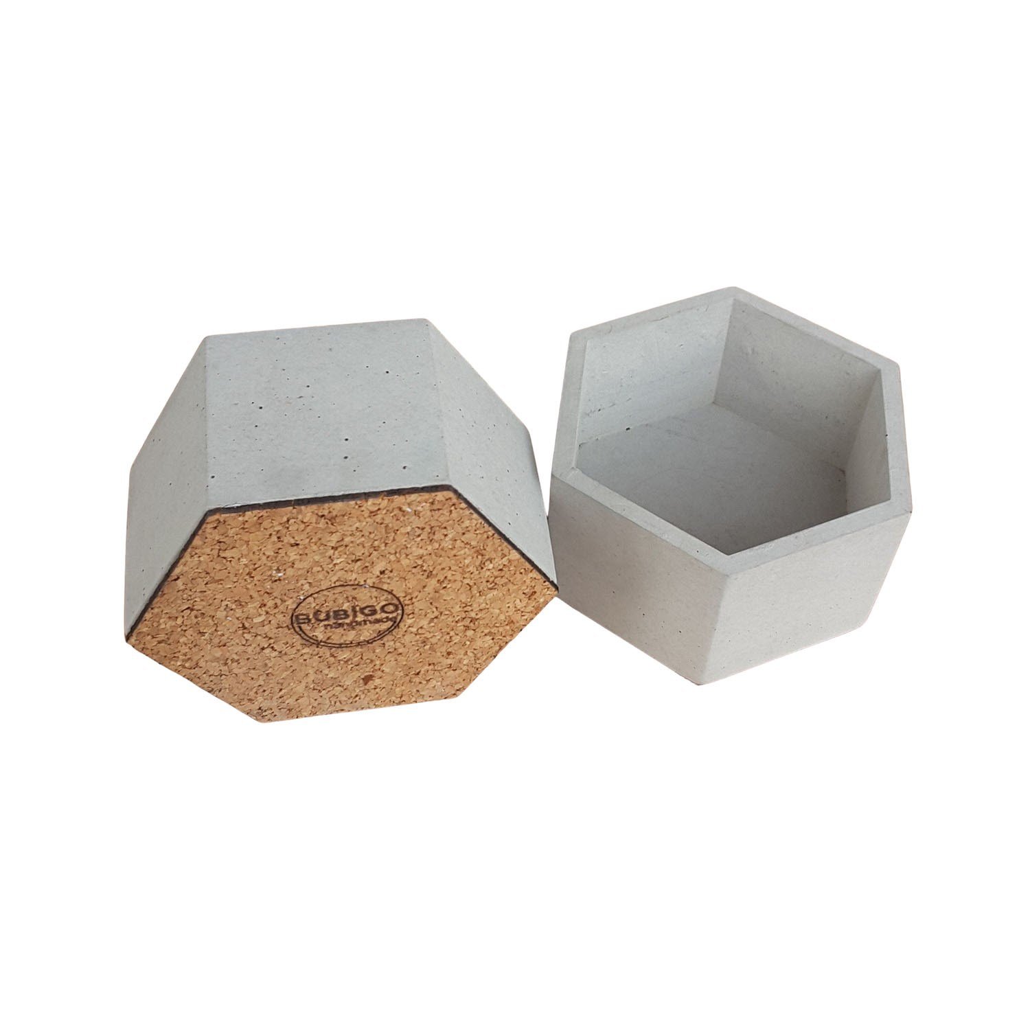 Altıgen Brüt Beton Kaktüs ve Sukulent Saksısı, Model: BTNSK-2018125