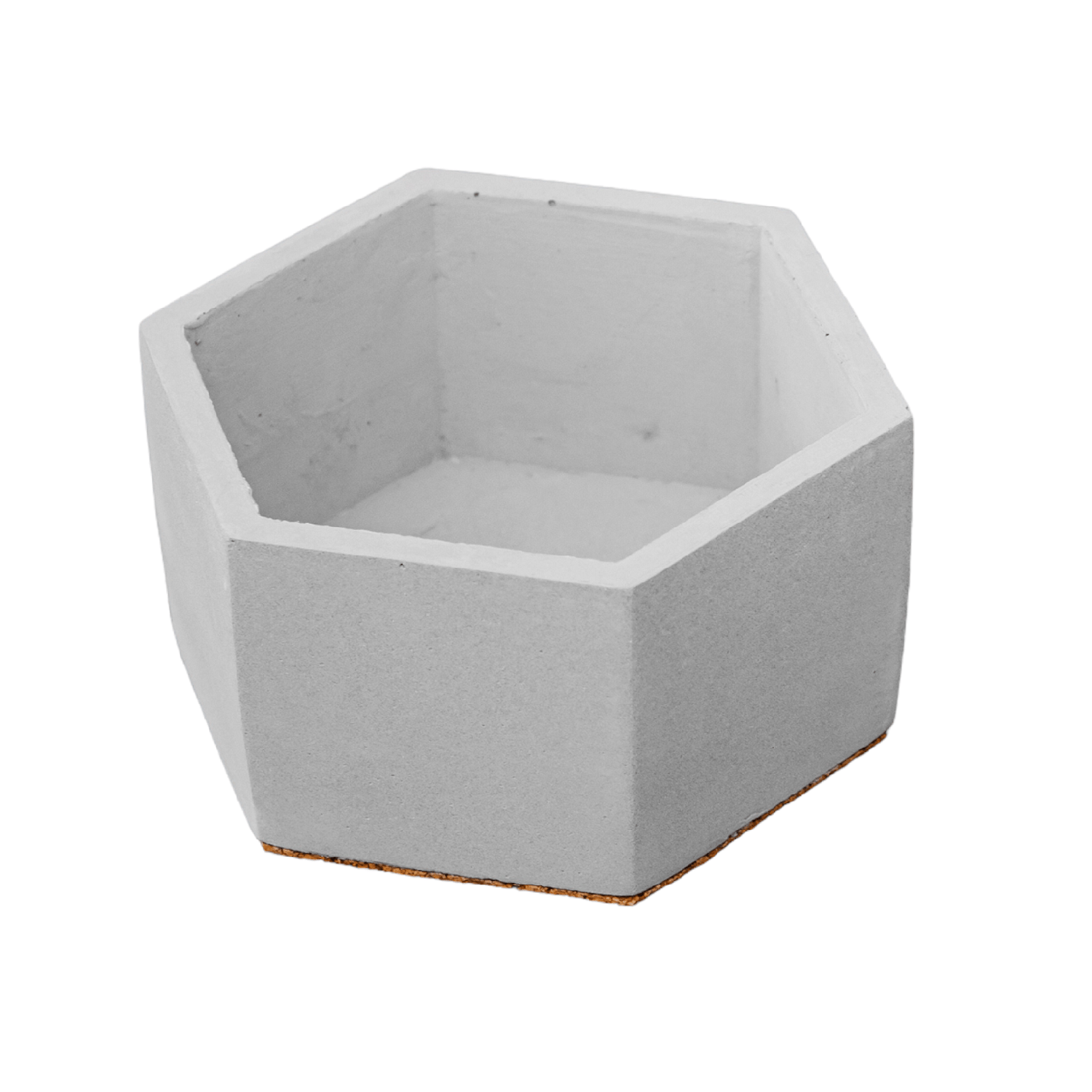 Altıgen Brüt Beton Kaktüs ve Sukulent Saksısı, Model: BTNSK-2018125