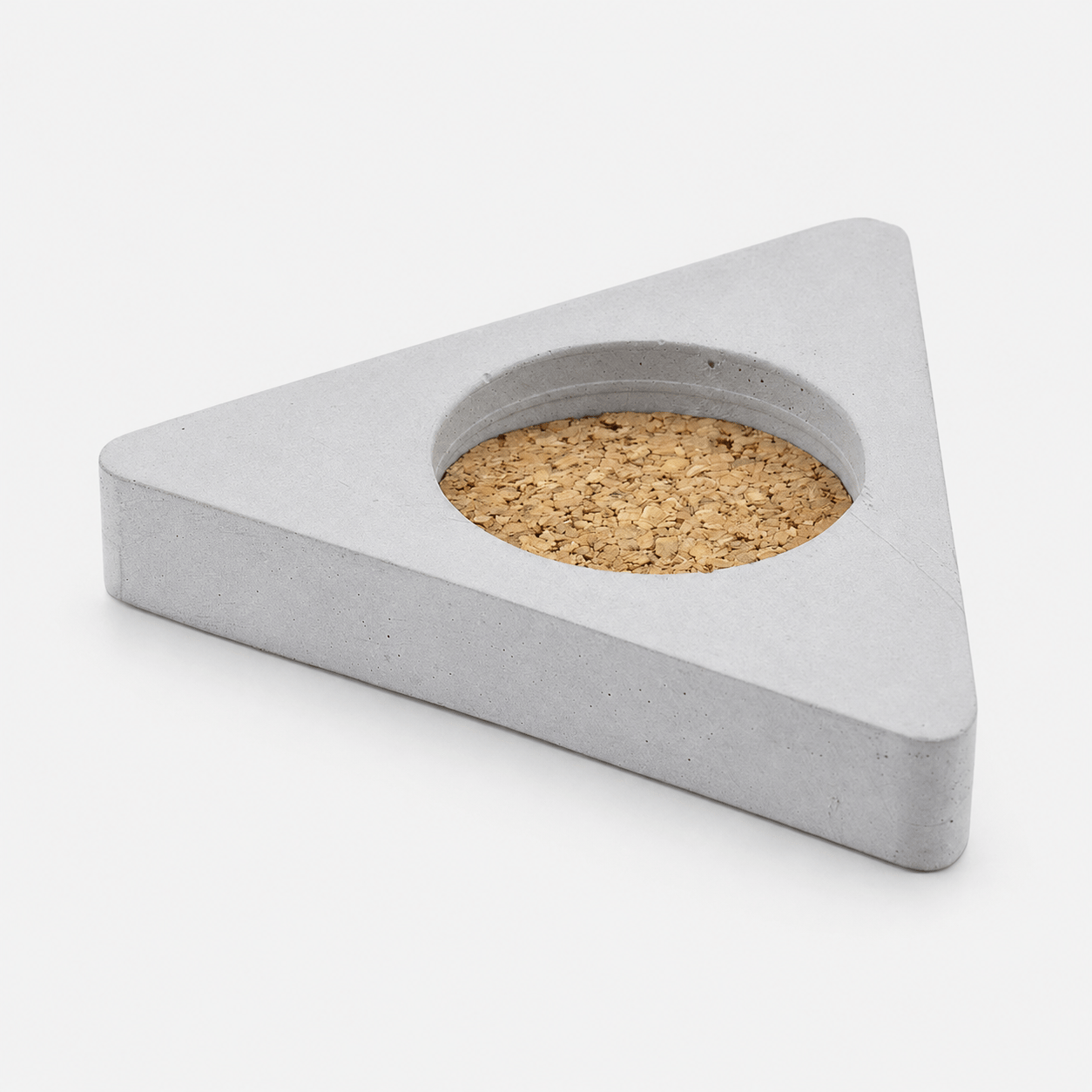Beton Çalışma Masası Düzenleyici 3'lü Set | Mantar Detaylı Ofis Organizer