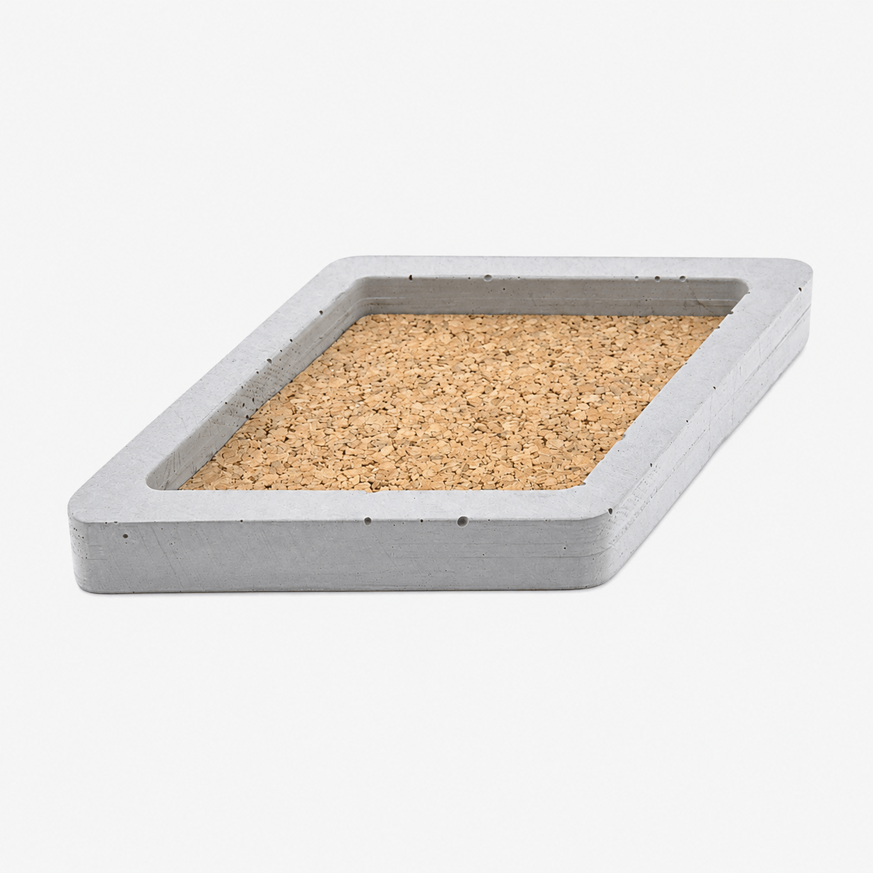 Beton Çalışma Masası Düzenleyici 3'lü Set | Mantar Detaylı Ofis Organizer