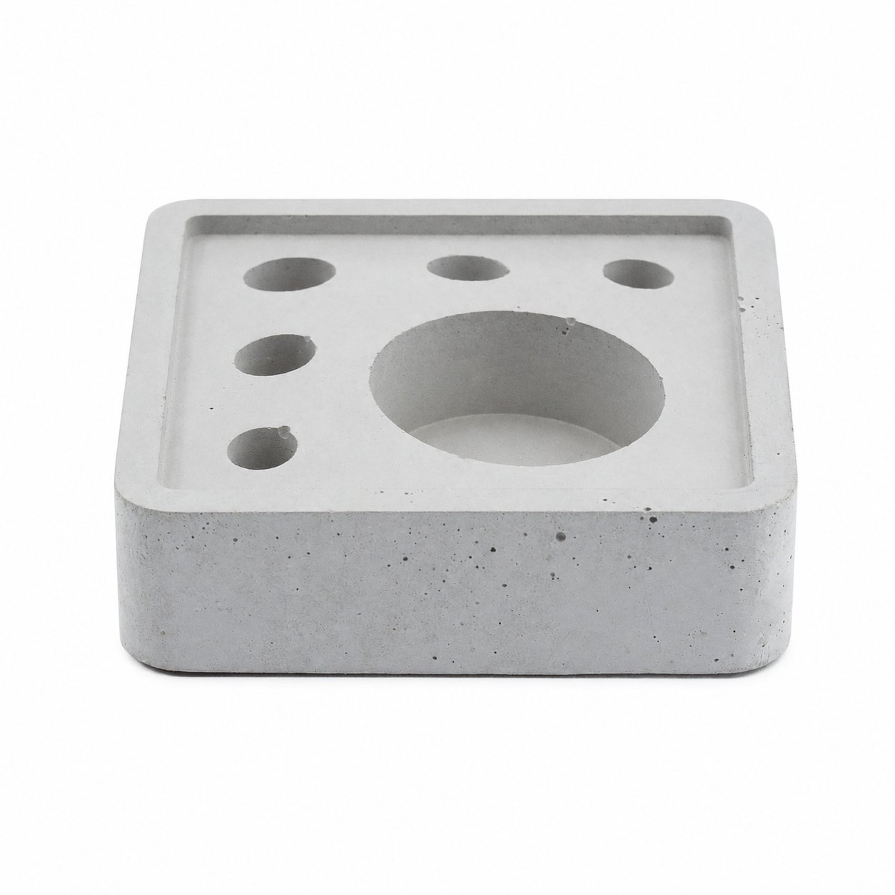 Brüt Beton Masaüstü Organizer 4'lü Set | Dekoratif Ofis Düzenleyici