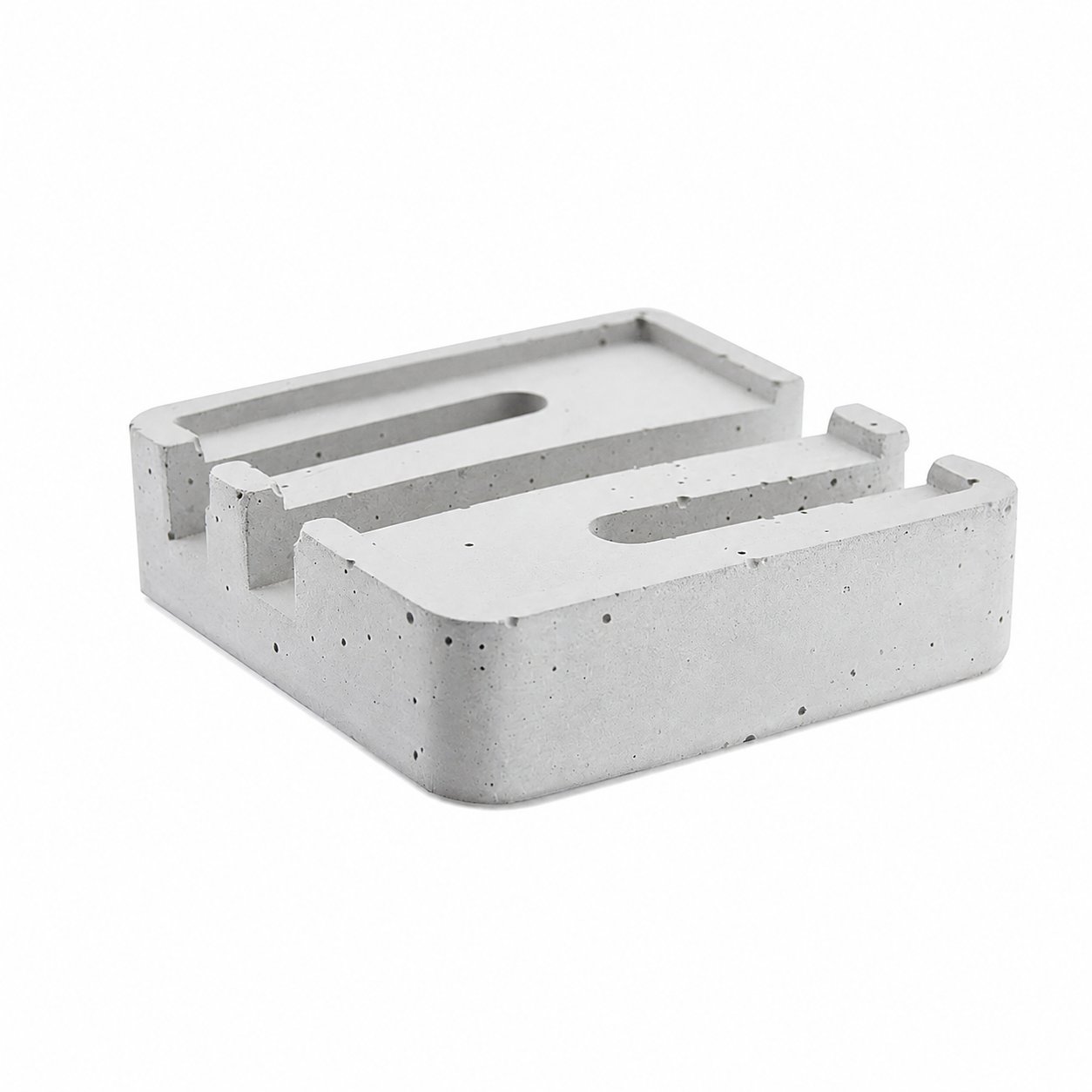 Brüt Beton Masaüstü Organizer 4'lü Set | Dekoratif Ofis Düzenleyici