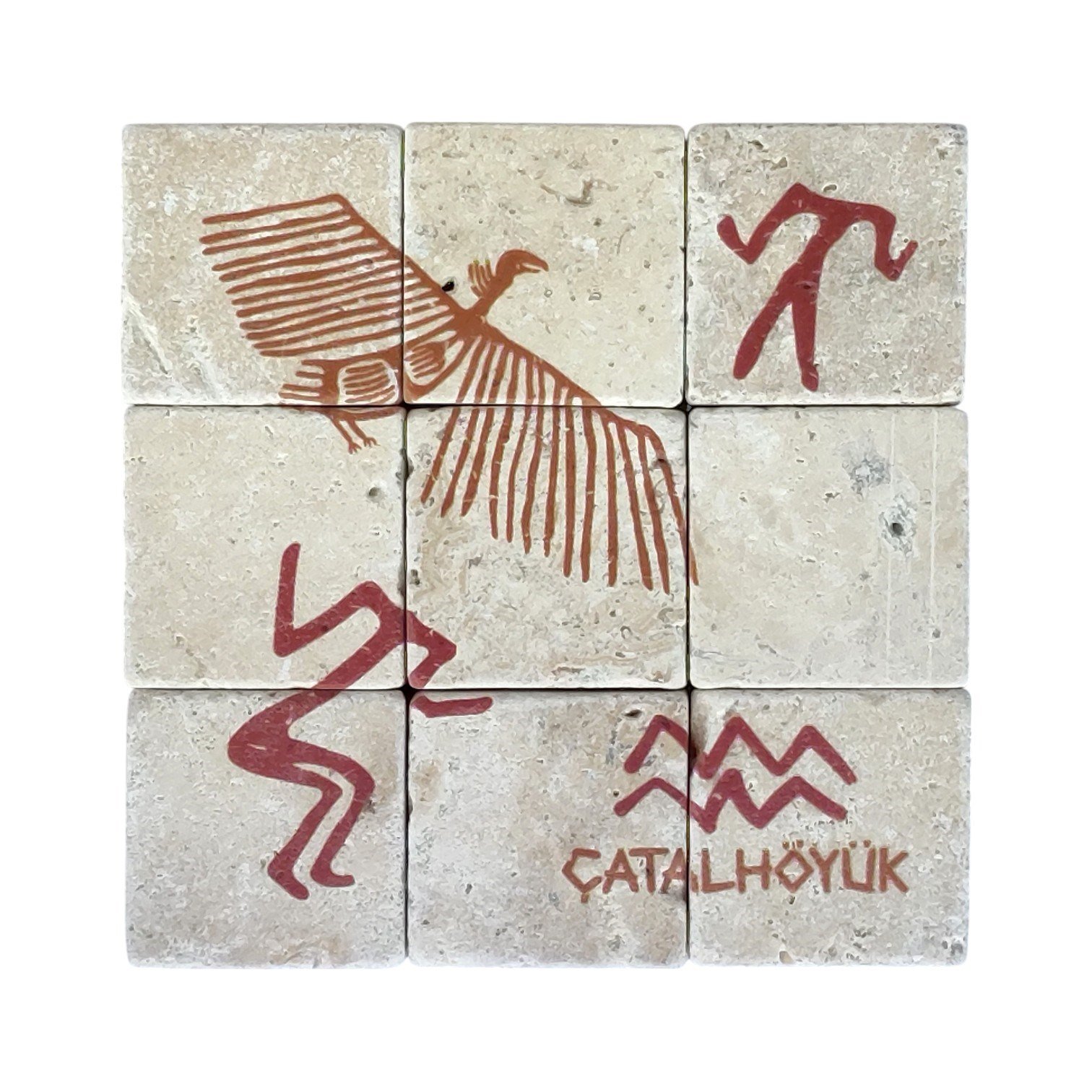 Çatalhöyük Traverten Koleksiyonu – El Yapımı Dekoratif Pano