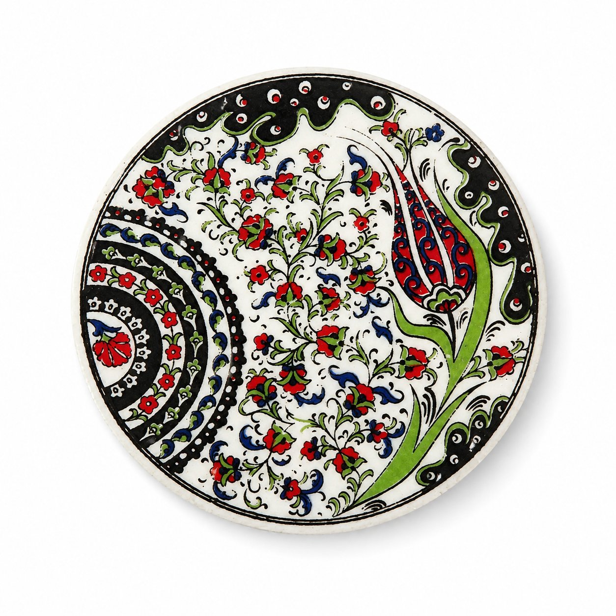 Desenli Seramik Bardak Altlığı 4'lü Set