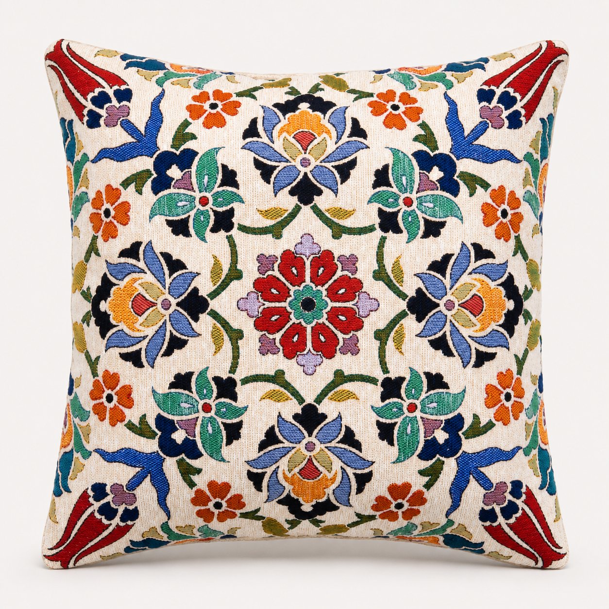 Etnik Desenli Dekoratif Goblen Kırlent Kılıfı, Model: GBLN-3045