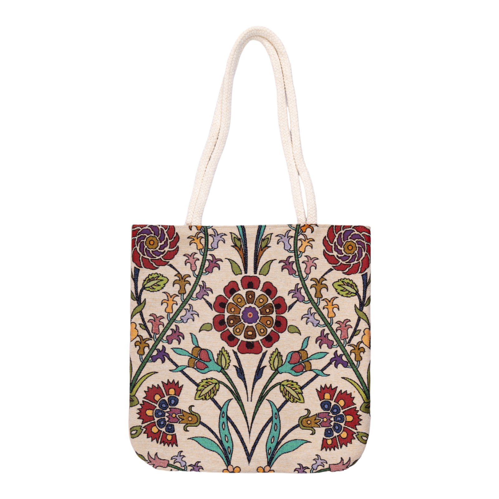 Goblen Kumaş Heybe Çanta | Çiçek Motifli Model GBLN-3520