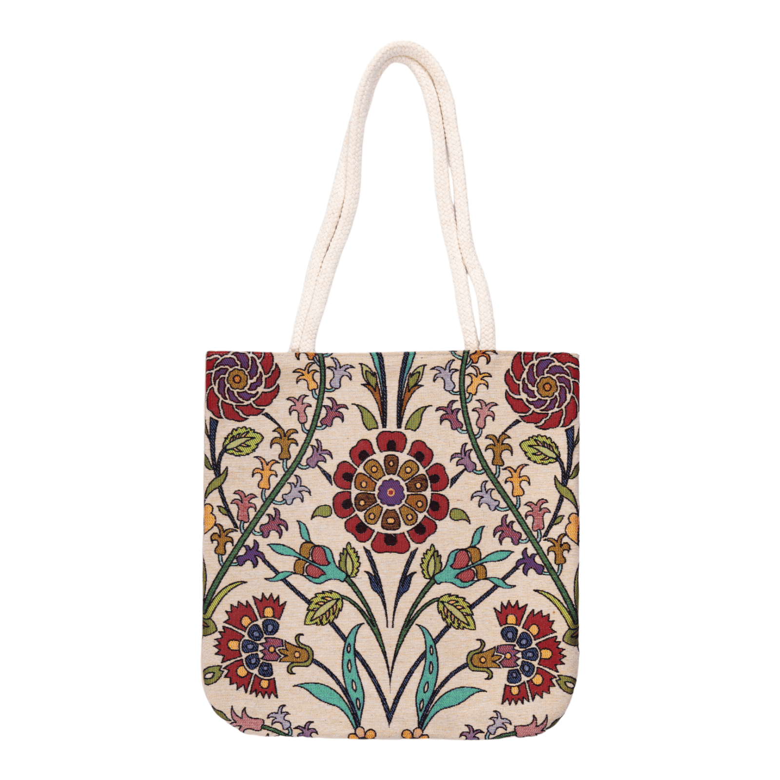 Goblen Kumaş Heybe Çanta | Çiçek Motifli Model GBLN-3520
