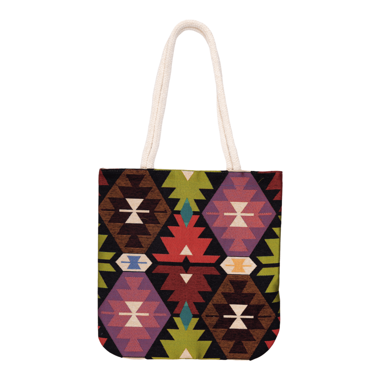 Goblen Kumaş Heybe Çanta | Geometrik Desenli Model: GBLN-3550