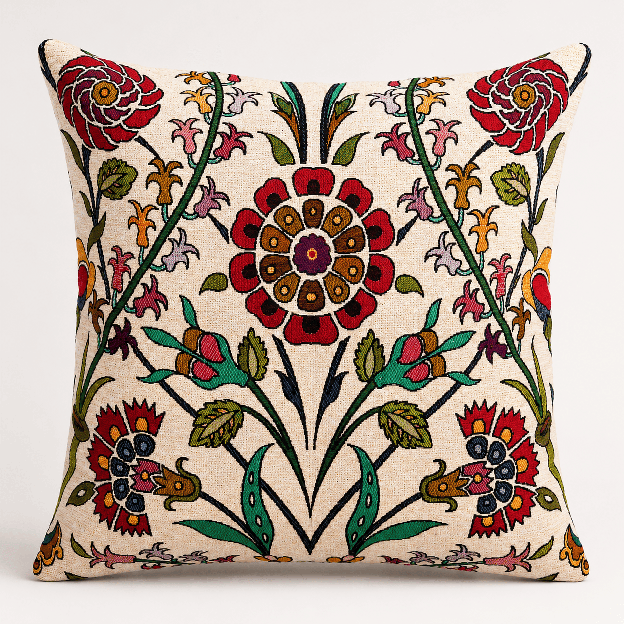 Klasik Desenli Dekoratif Goblen Kırlent Kılıfı, Model: GBLN-3040