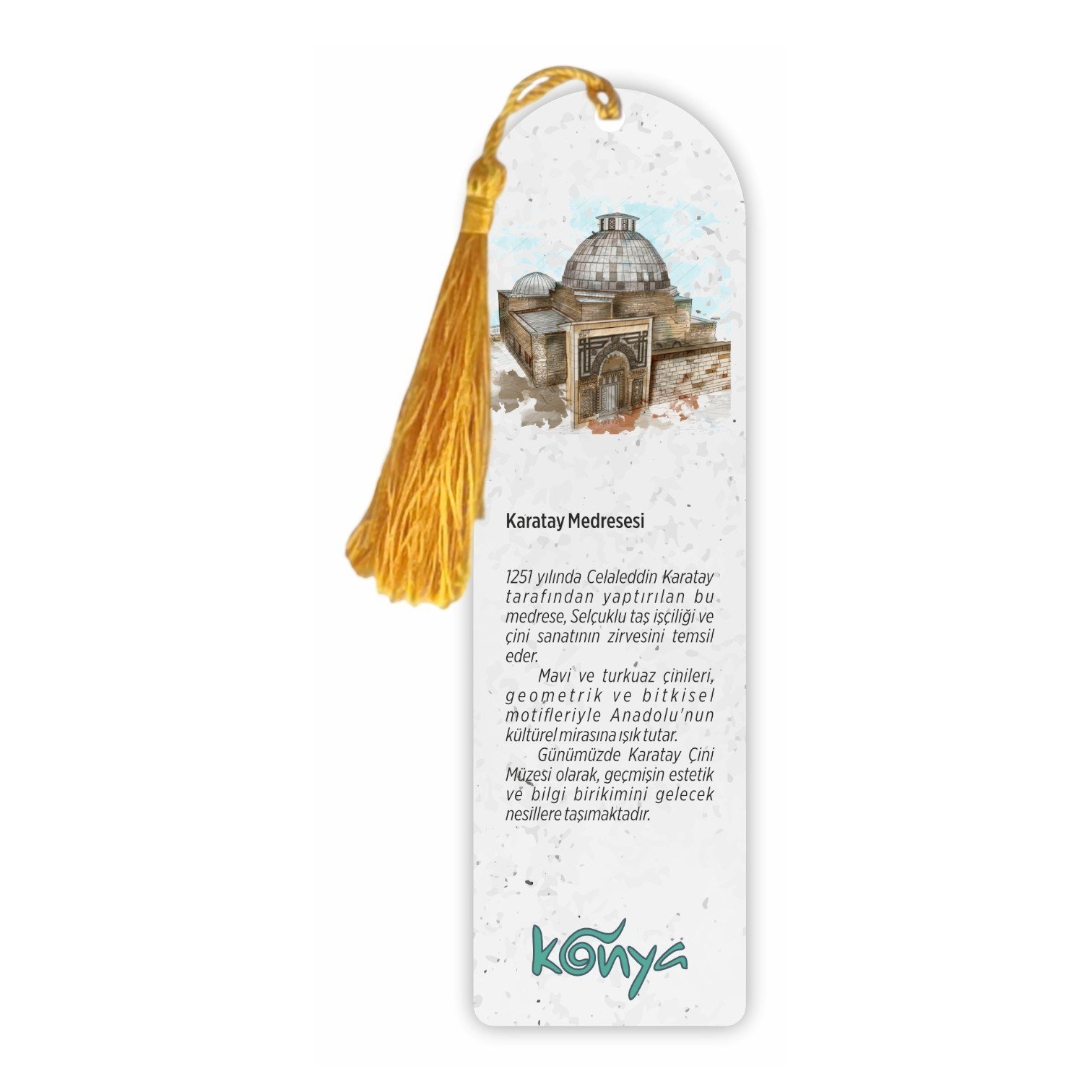 Konya Değerleri 8'li Kitap Ayracı Seti – Tarihi Yapılar Temalı Koleksiyon