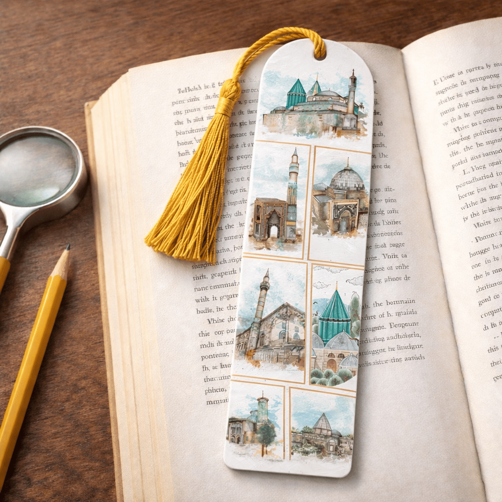 Konya Değerleri 8'li Kitap Ayracı Seti – Tarihi Yapılar Temalı Koleksiyon