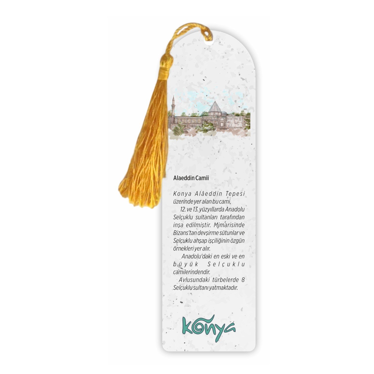 Konya Değerleri Kitap Ayracı – Tarihi Yapıları Temalı Özel Tasarım