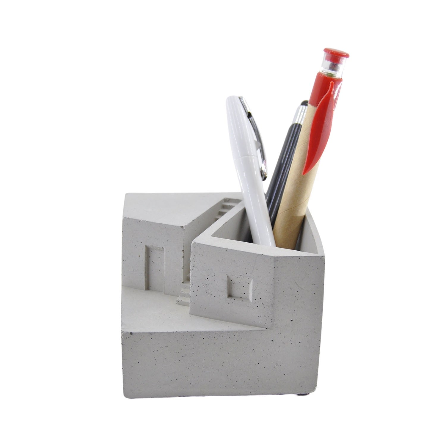 Minimal Brüt Beton Masaüstü Kalemlik, Model BTNMS-2018229