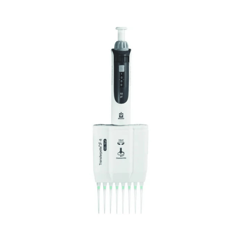 BRAND 0,5-10µl Ayarlanabilir 8 Kanallı Otomatik Pipet Transferpette® S