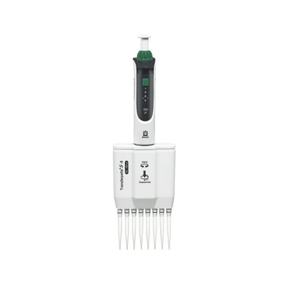 BRAND 30-300µl Ayarlanabilir 8 Kanallı Otomatik Pipet Transferpette® S