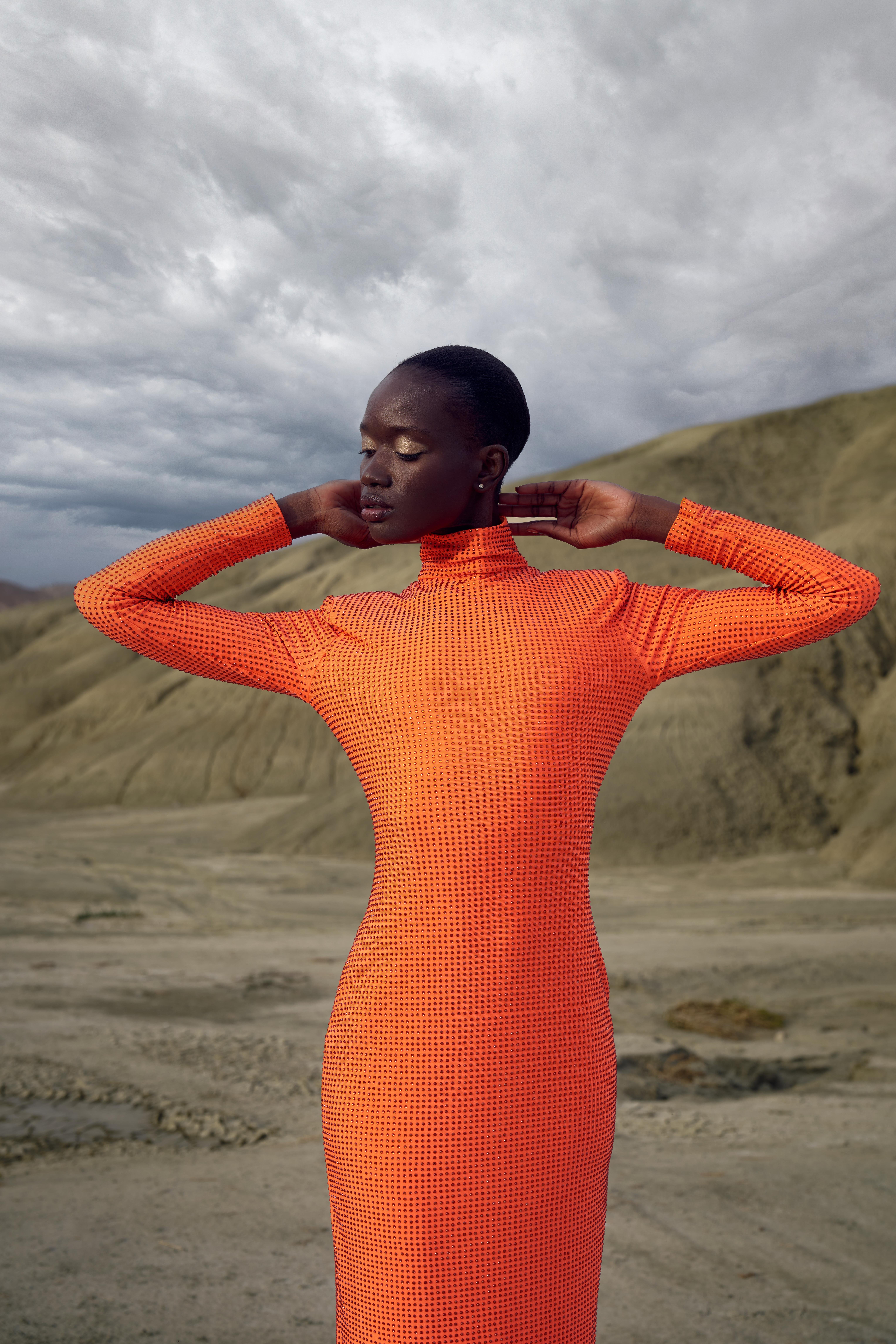 Sparkling Orange Dress