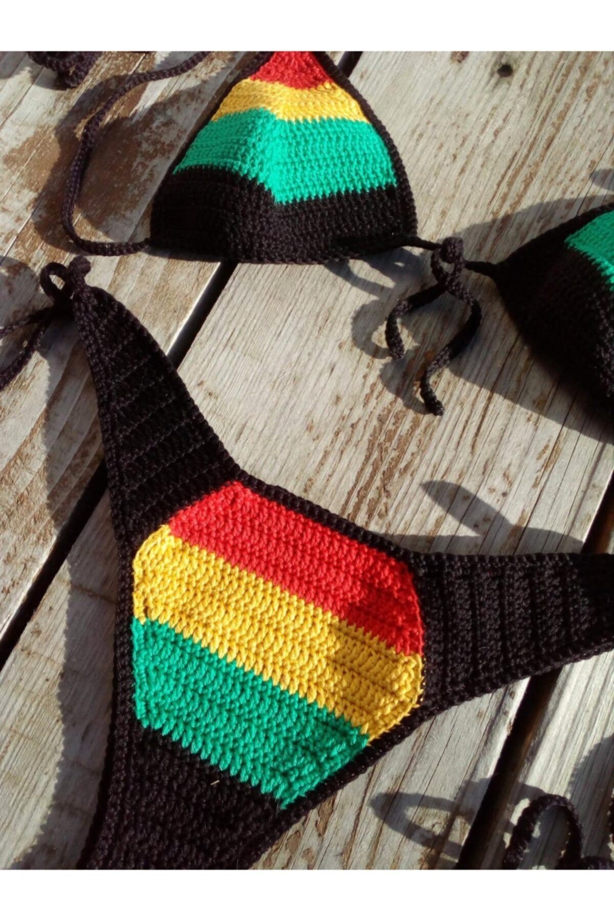 Kadın Tığ Işi Örgü Bikini Takım