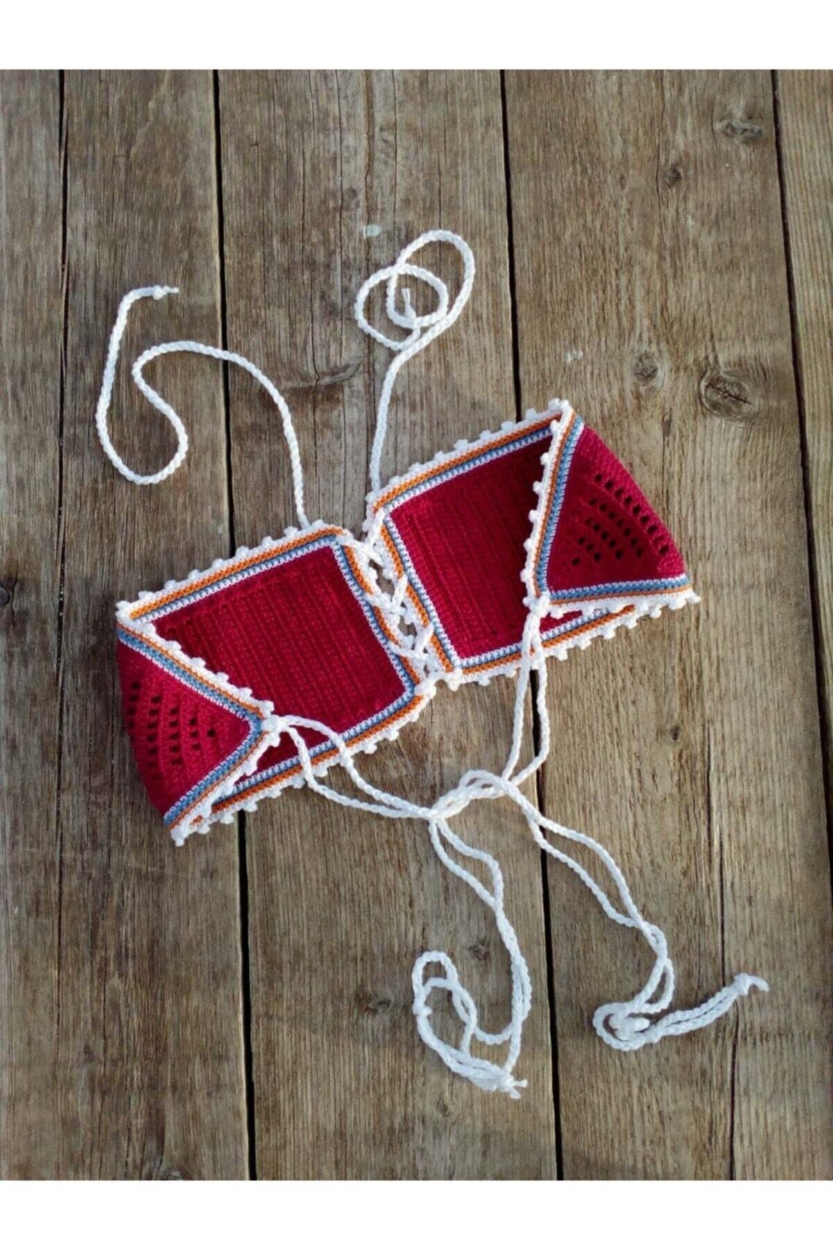 Major Tığ Örgü Straplez Bikini Takım