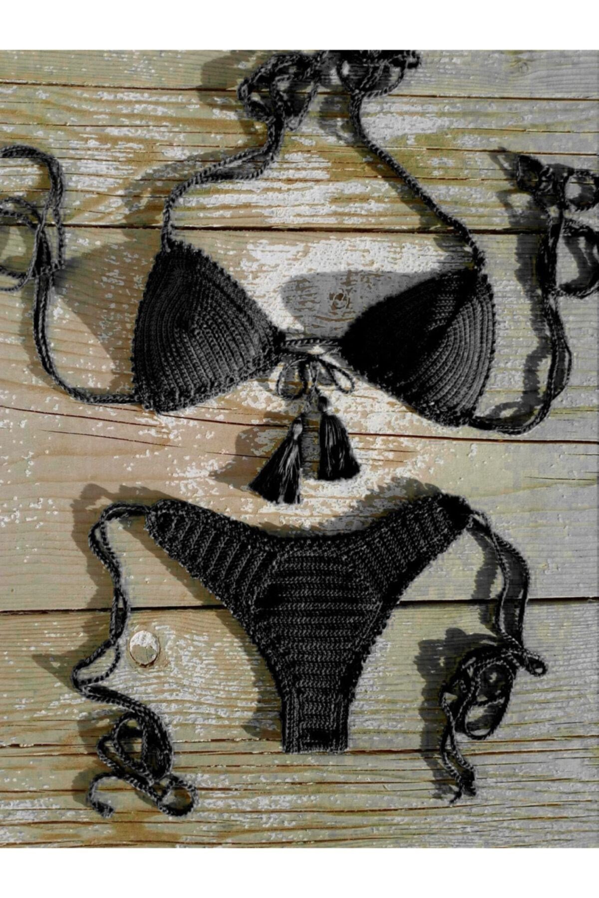 Tığ Işi Örgü Bikini Takım