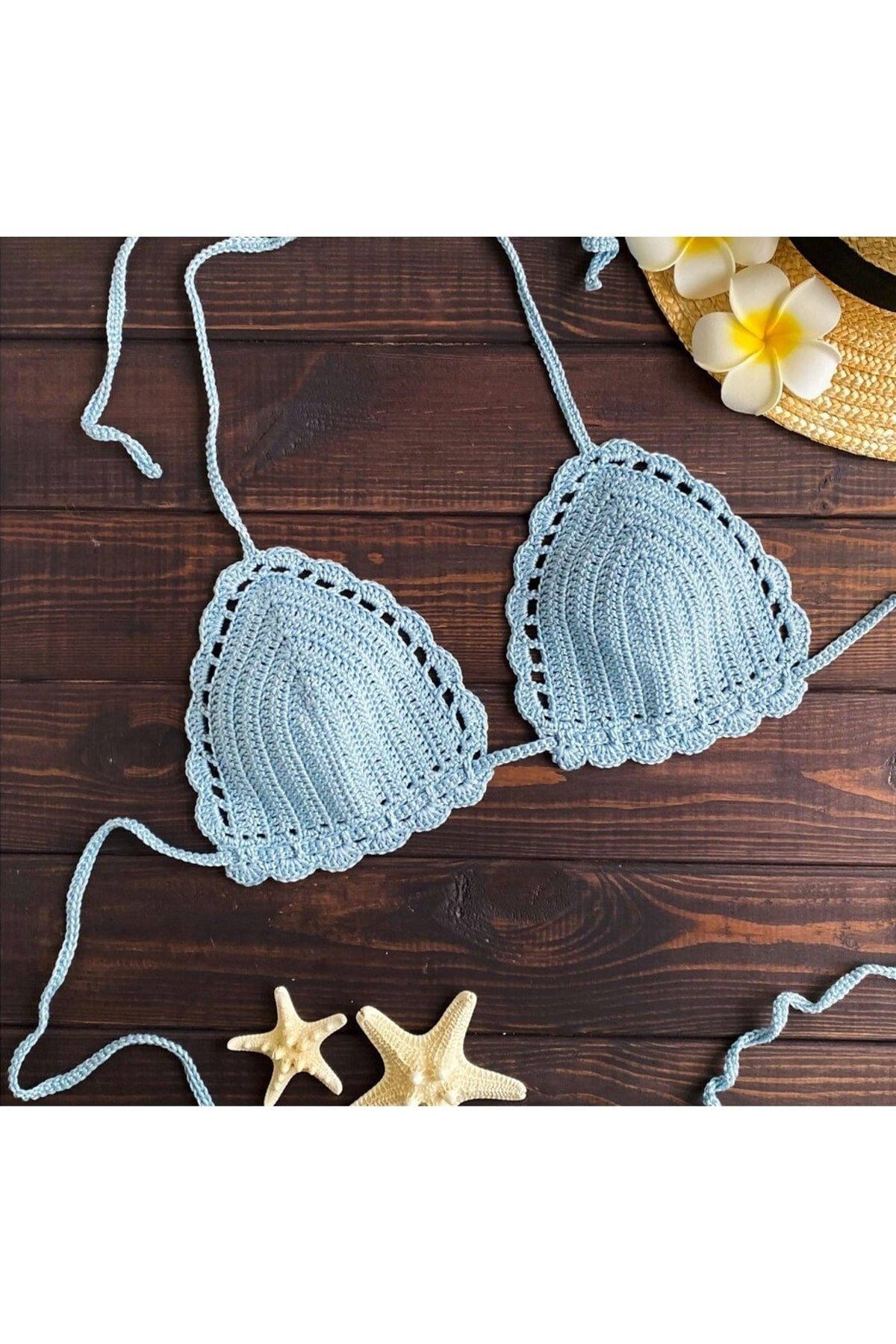 Tığ Örgü Bikini Üstü
