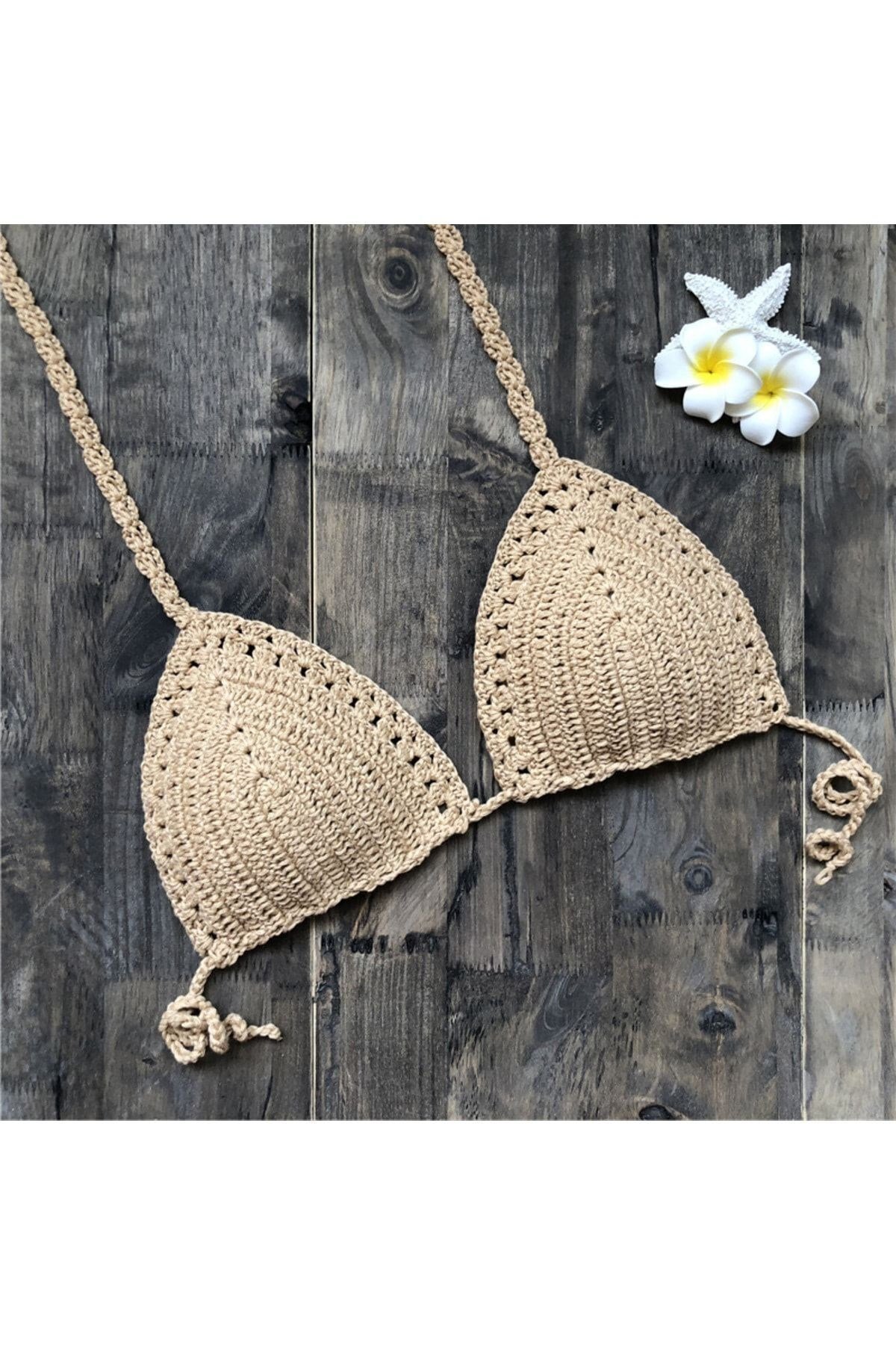 Tığ Örgü Bikini Üstü