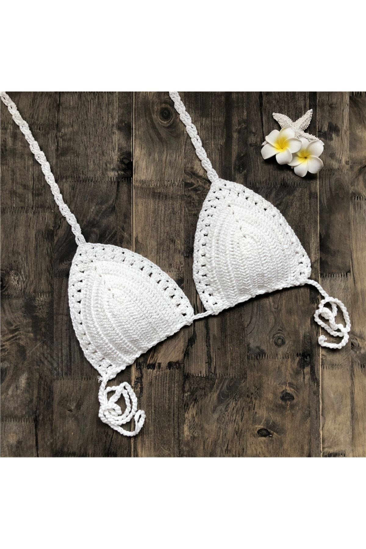 Tığ Örgü Bikini Üstü