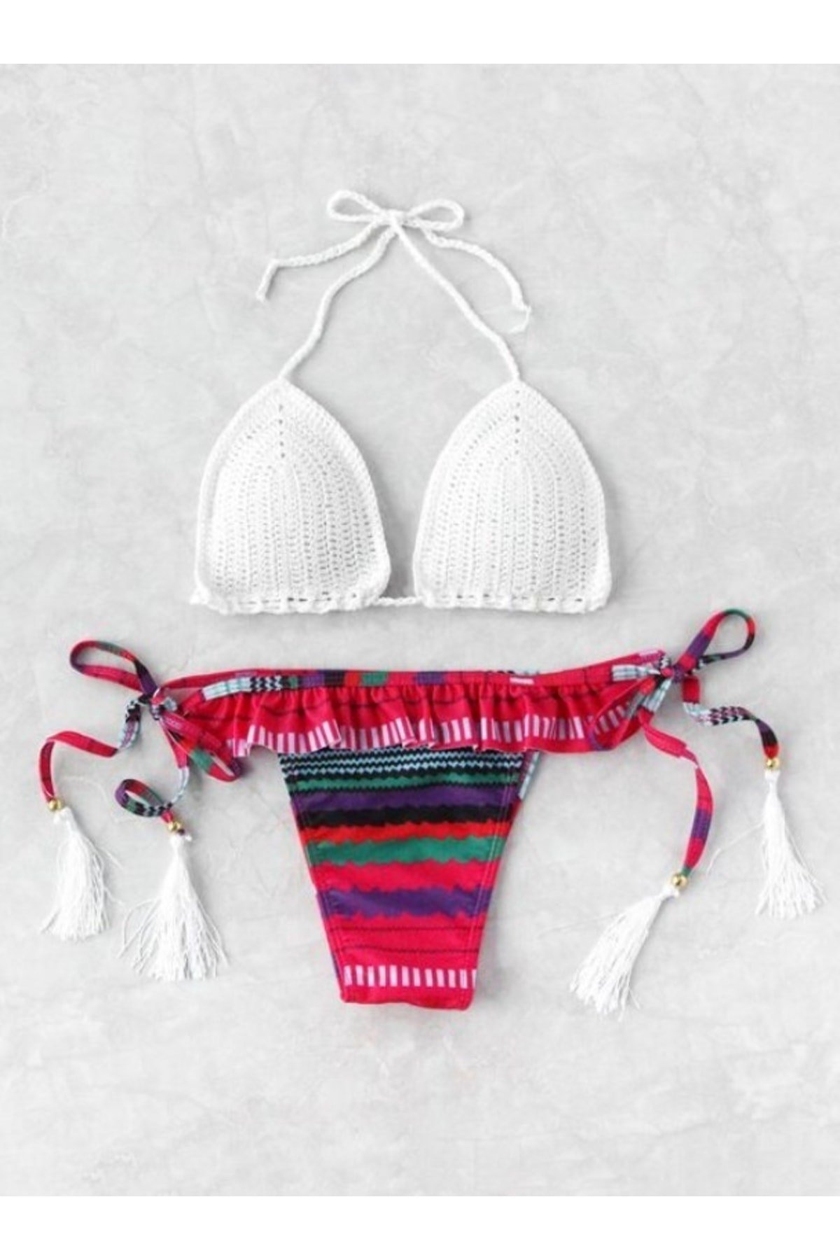 Tığ Örgü Bikini Üstü