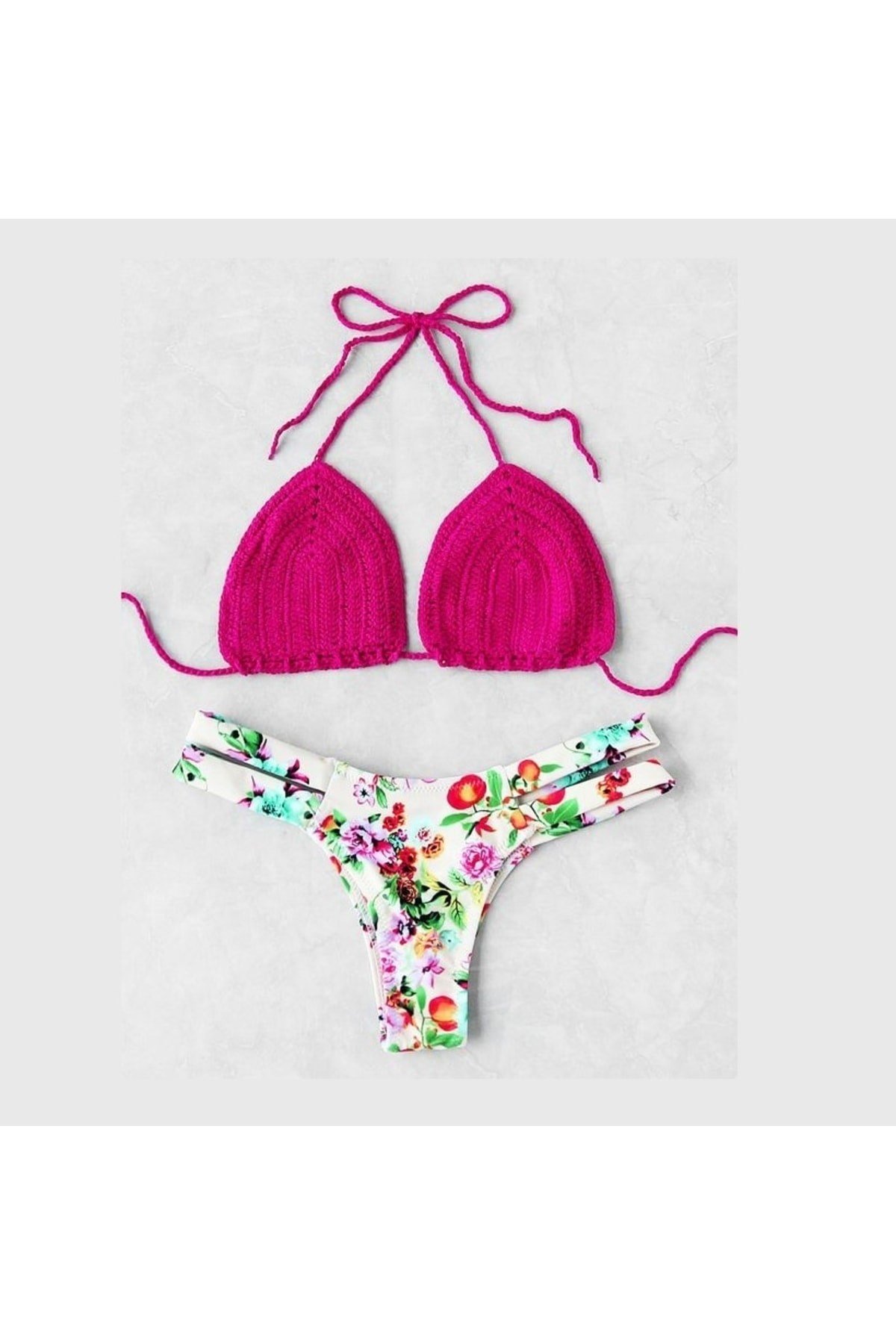 Tığ Örgü Bikini Üstü