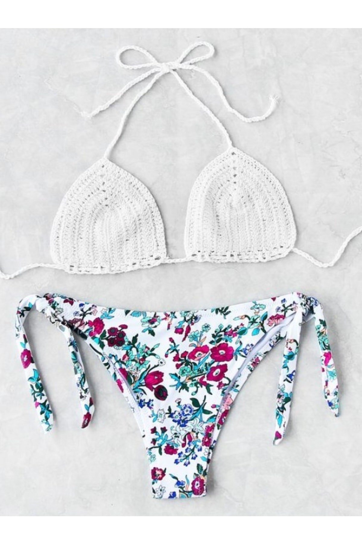 Tığ Örgü Bikini Üstü
