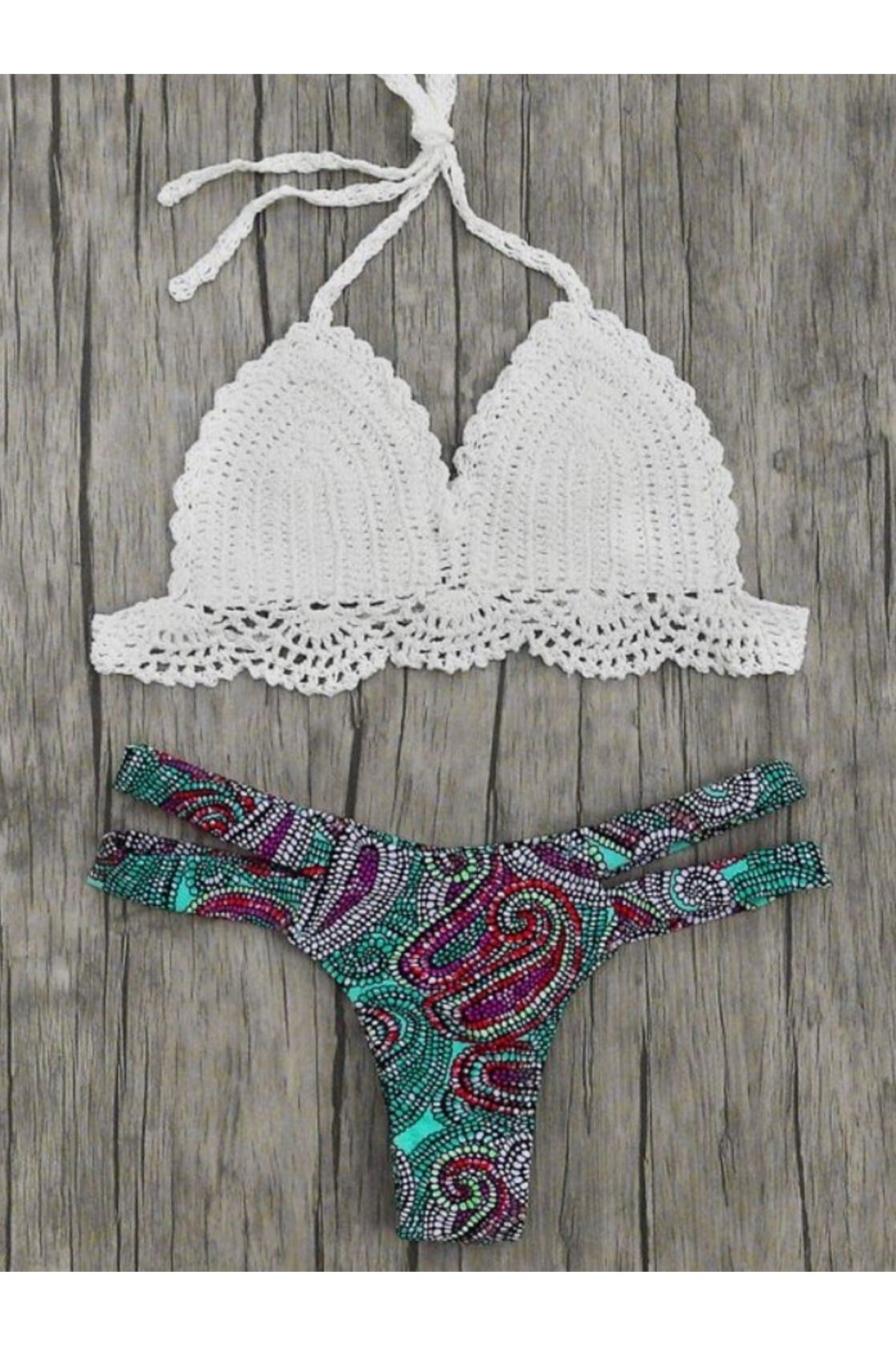 Tığ Örgü Büstiyer Bikini Üstü