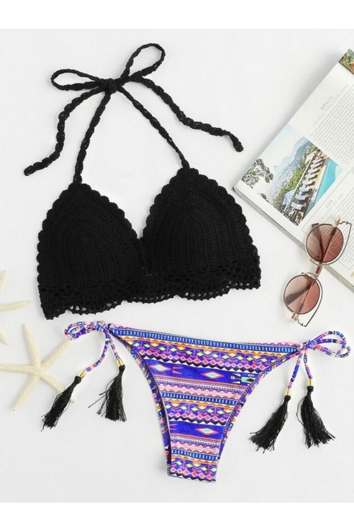 Tığ Örgü Büstiyer Bikini Üstü