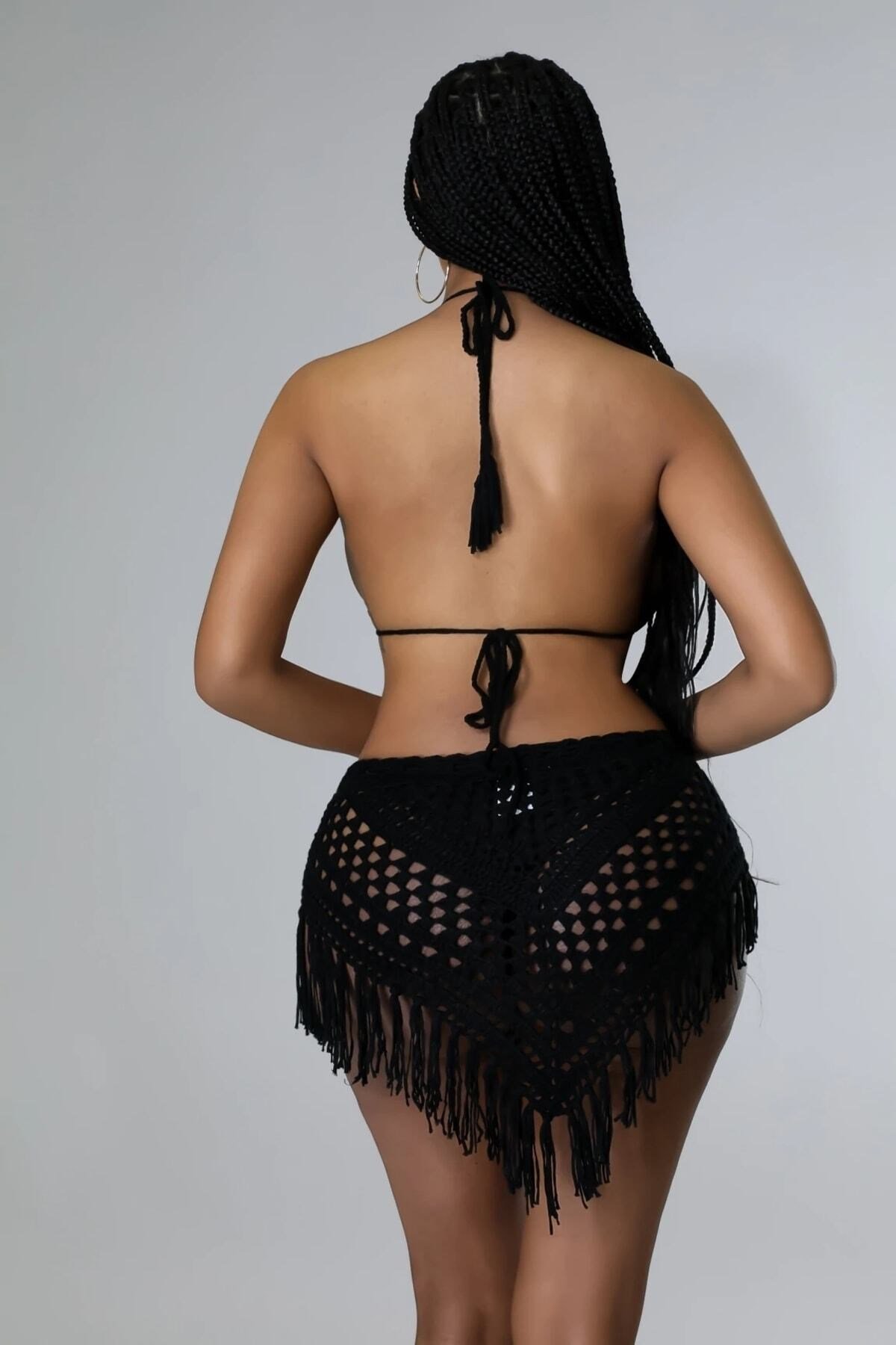 Tığ Örgü Üçgen Bikini Üstü