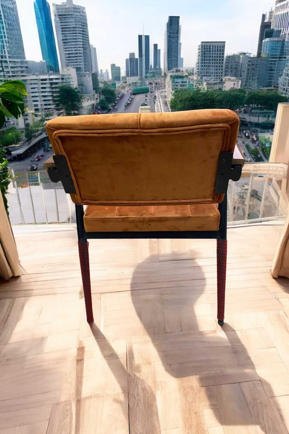 Çok Amaçlı Cafe, Bar, Balkon Ve Mutfak Sandalyesi, Turuncu