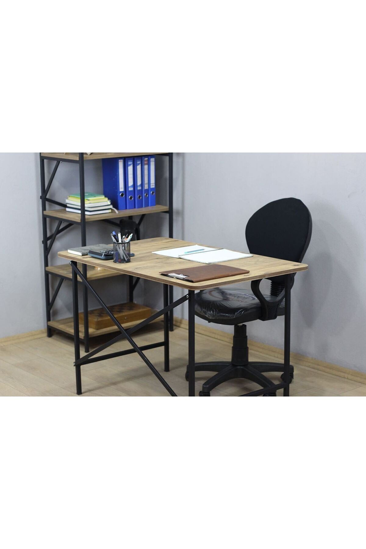 Çok Amaçlı Kitaplık, Çalışma Masası Ve Ofis Koltuğu, Ekonomik 3'lü Set