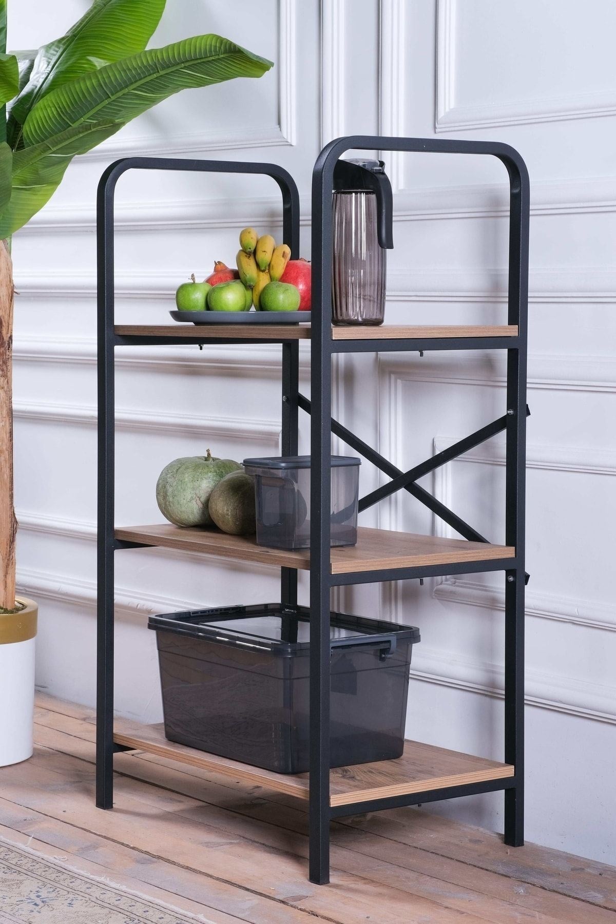 Çok Amaçlı Mutfak Dolabı, Ayakkabılık Ve Balkon Organizer, Çam Renk