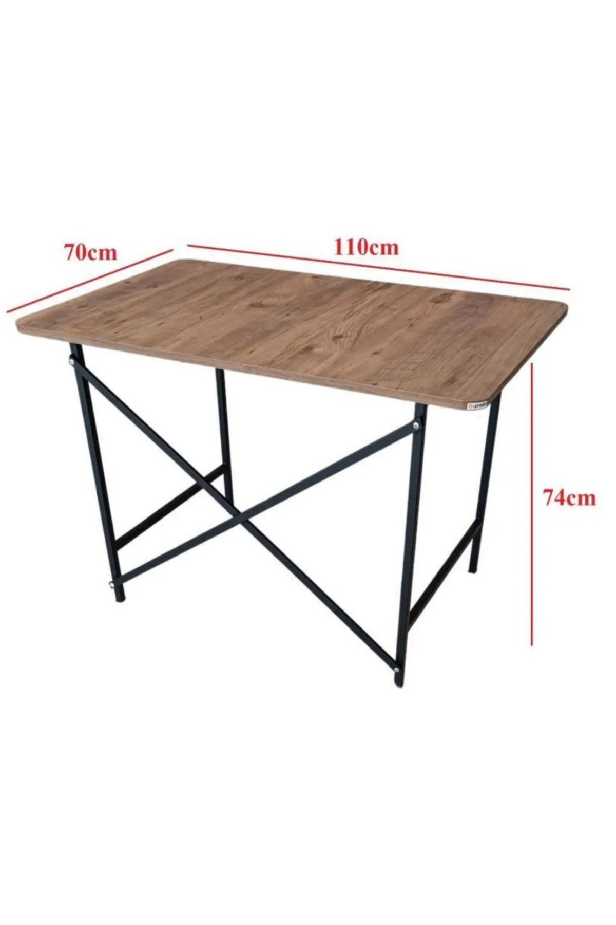 Orlando Metal Ayaklı Çalışma Ofis Bilgisayar Masası Ahşap Masa 70x110CM