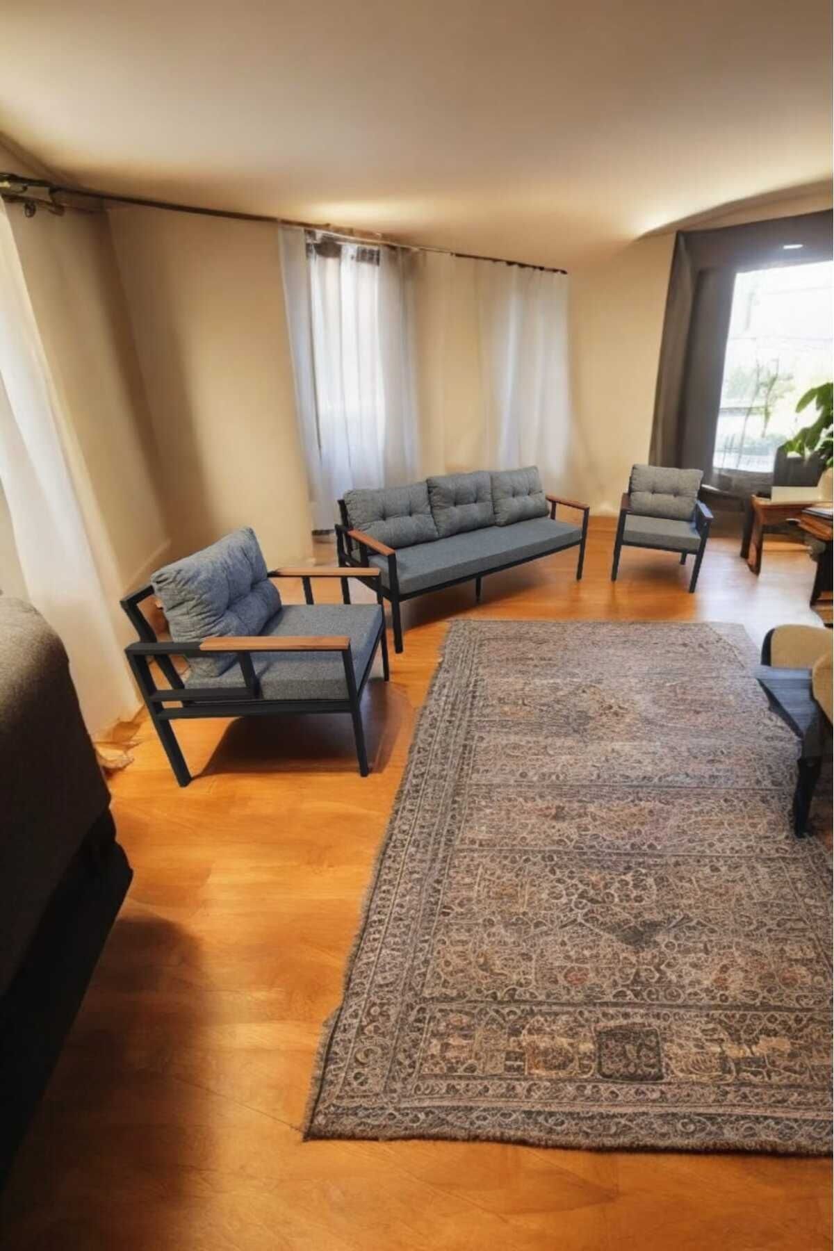 Pi Elize Bahçe Ve Balkon Mobilyası 3 1 1 Gri