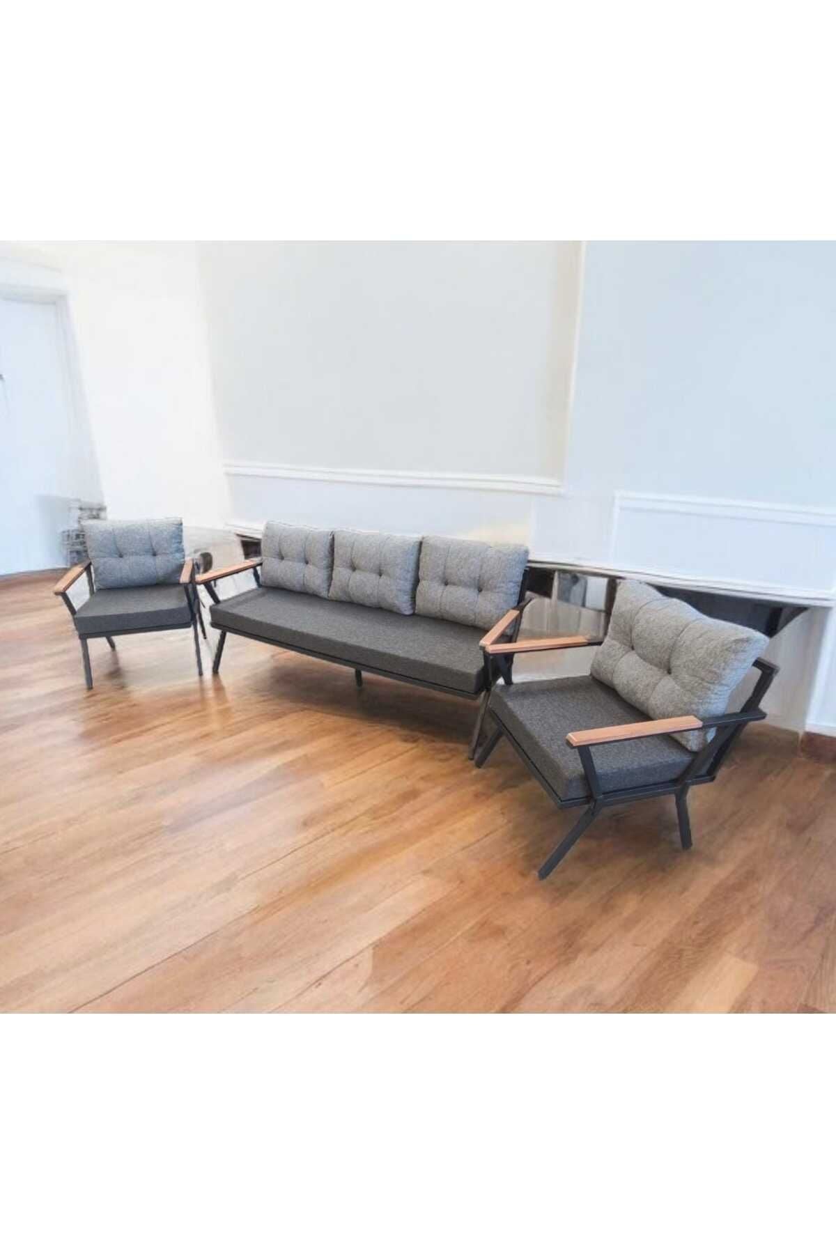 Pi Locca Bahçe Ve Balkon Mobilyası Antrasit Gri 3 1 1
