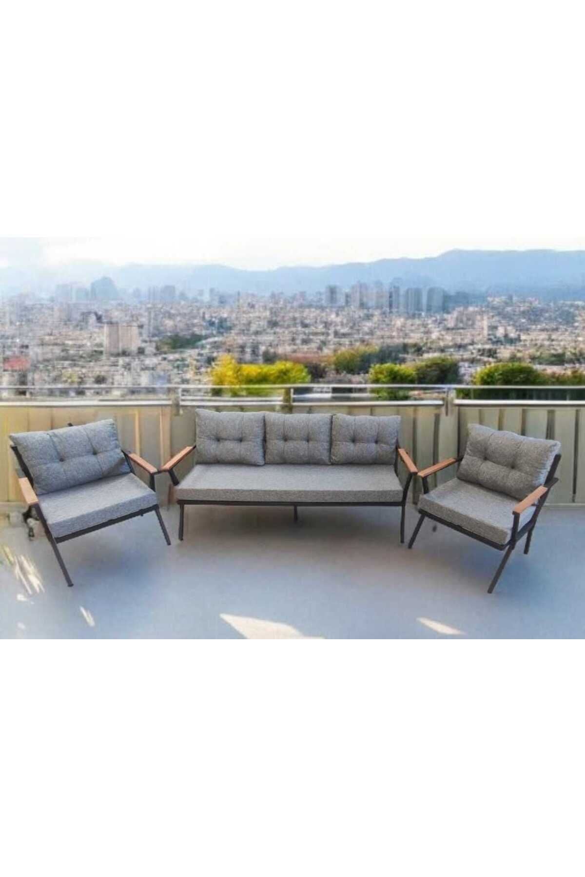 Pi Locca Bahçe Ve Balkon Mobilyası Gri 3 1 1