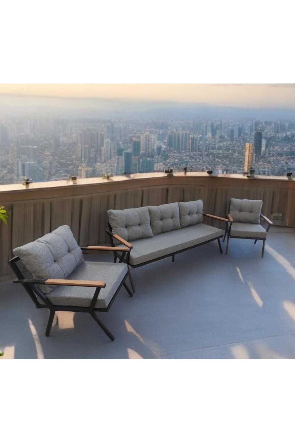 Pi Locca Bahçe Ve Balkon Mobilyası Gri 3 1 1