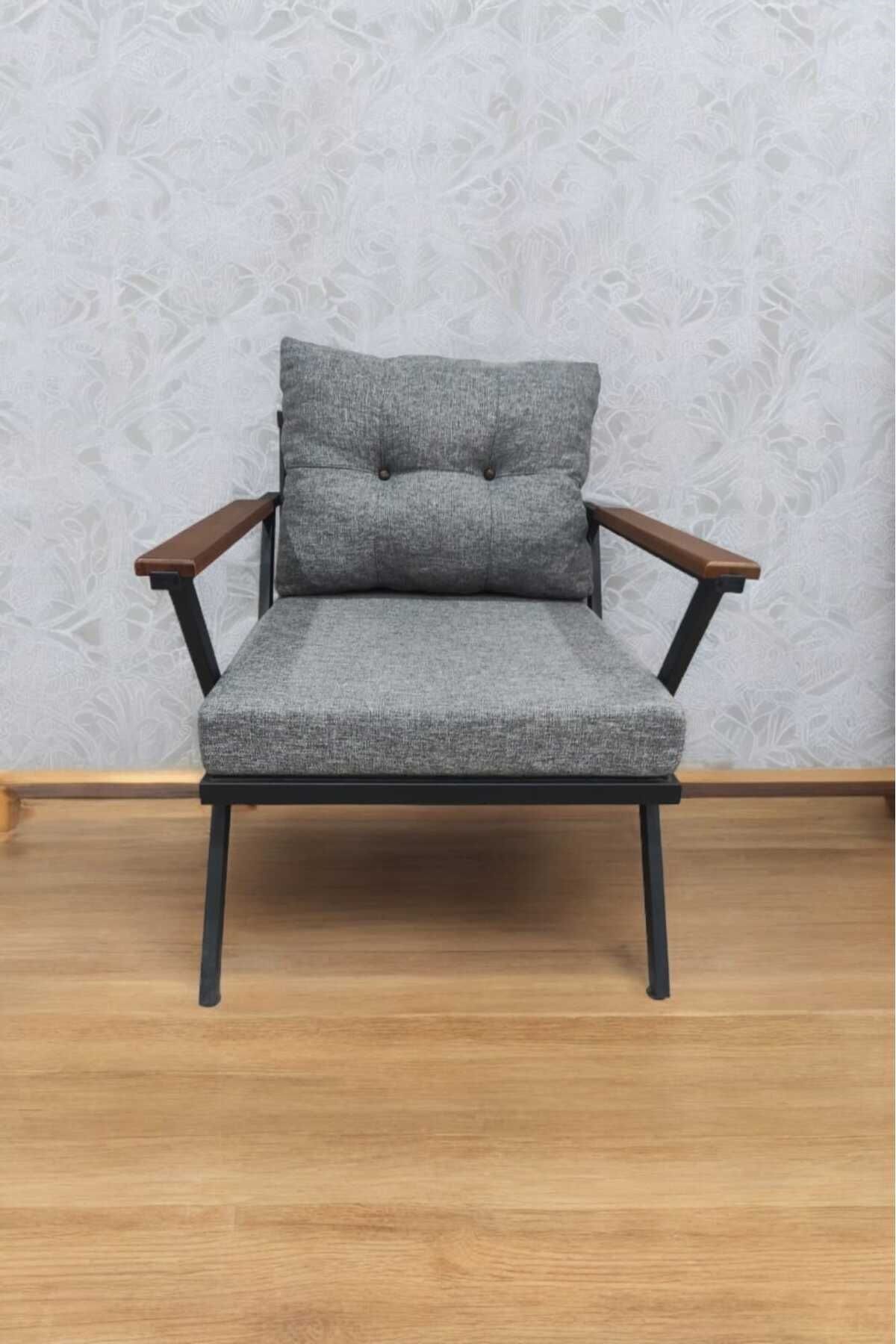 Pi Locca Demonte Metal Tekli Bahçe Mobilyası, Gri, 60x60 Cm