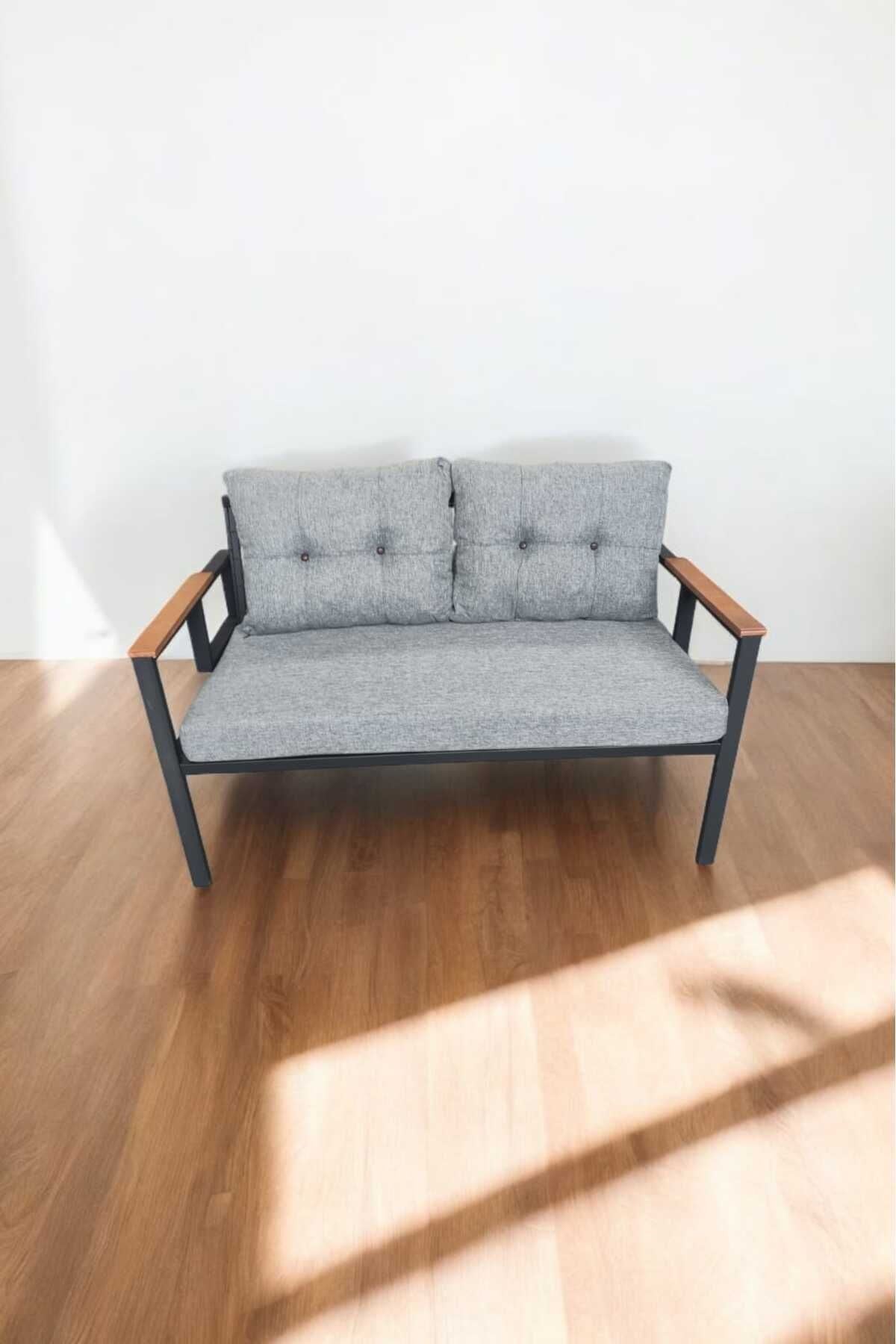 Pielize Tekli Bahçe Mobilyası,balkon Mobilyası 2'li 60x120cm Gri