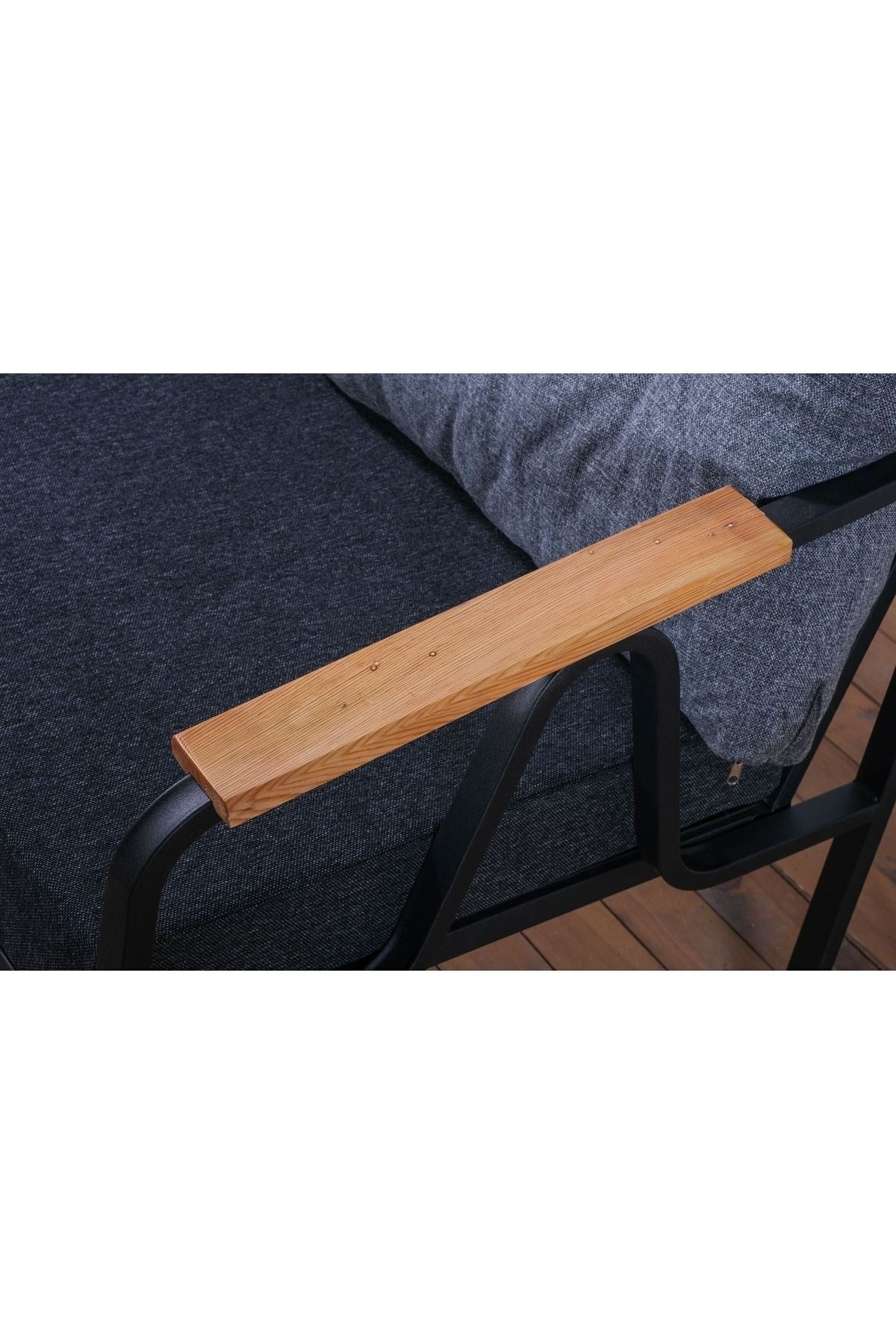 Pimango Pi Angel Bahçe Ve Balkon Köşe Oturma Takımı, Masalı Ve Puflu, 180x180 Cm Tam Set